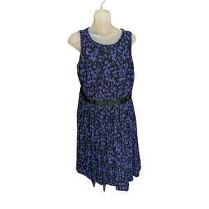 Purple and black modest dress womens size 10 petite